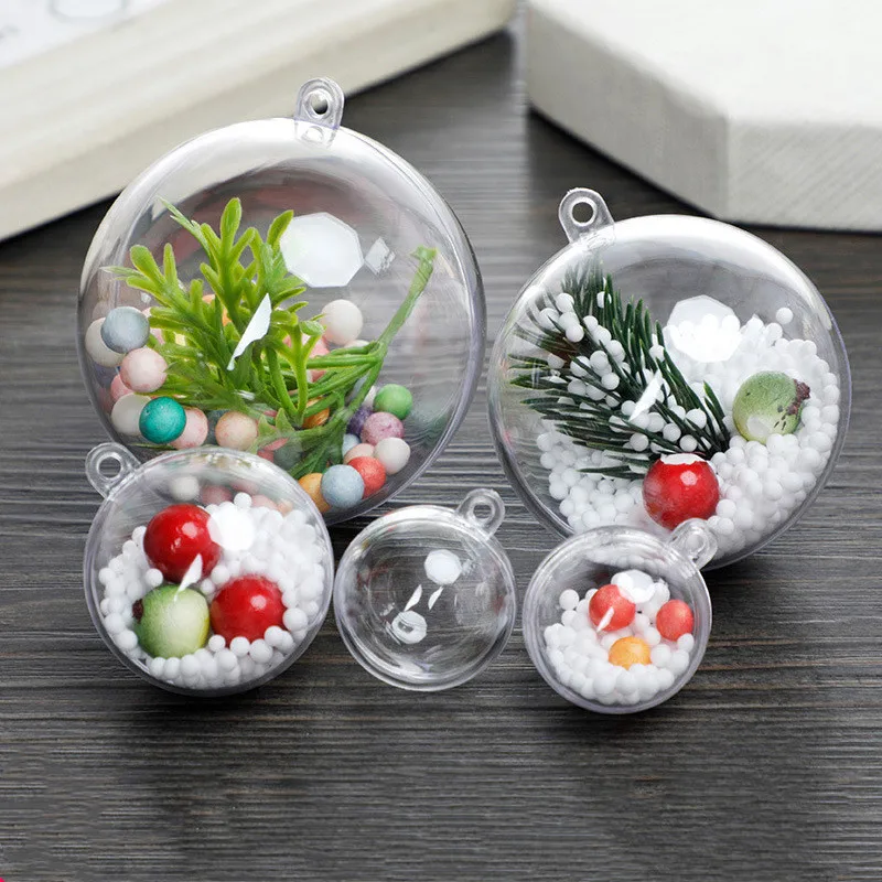 5 Pcs Clear Plastic Balls Baubles Fillable Christmas Tree Ornaments Xmas Pendant Christmas Decoration Bauble Gift
5 Pcs Clear Plastic Balls Baubles Fillable Christmas Tree Ornaments Xmas Pendant Christmas Decoration Bauble Gift
