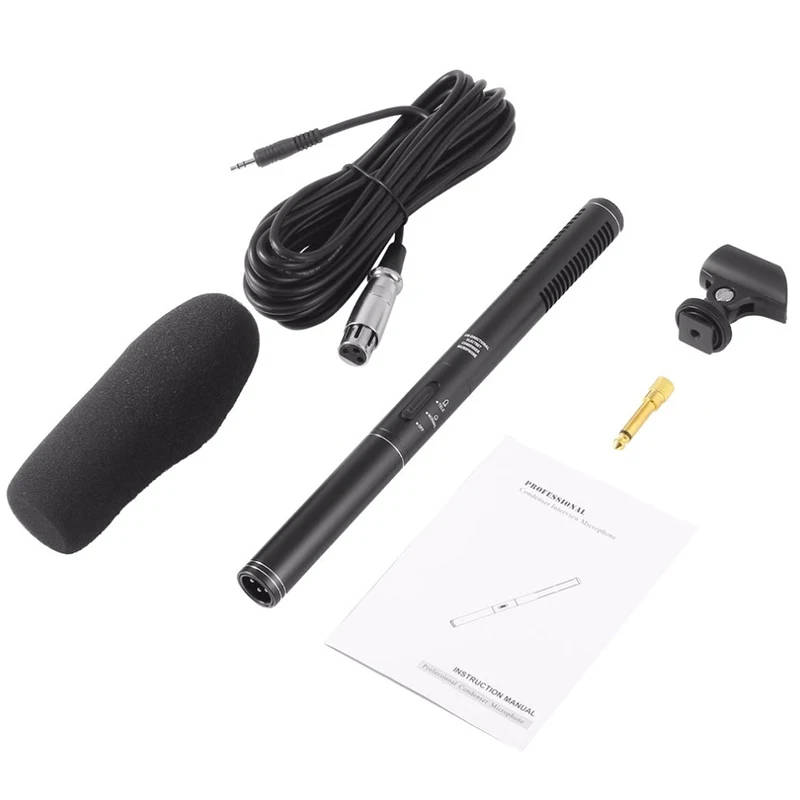 High Sensitivity Vioce Recording Broadcast Stereo Condenser Conference Interview Microphone for DSLR SLR Camera
High Sensitivity Vioce Recording Broadcast Stereo Condenser Conference Interview Microphone for DSLR SLR Camera