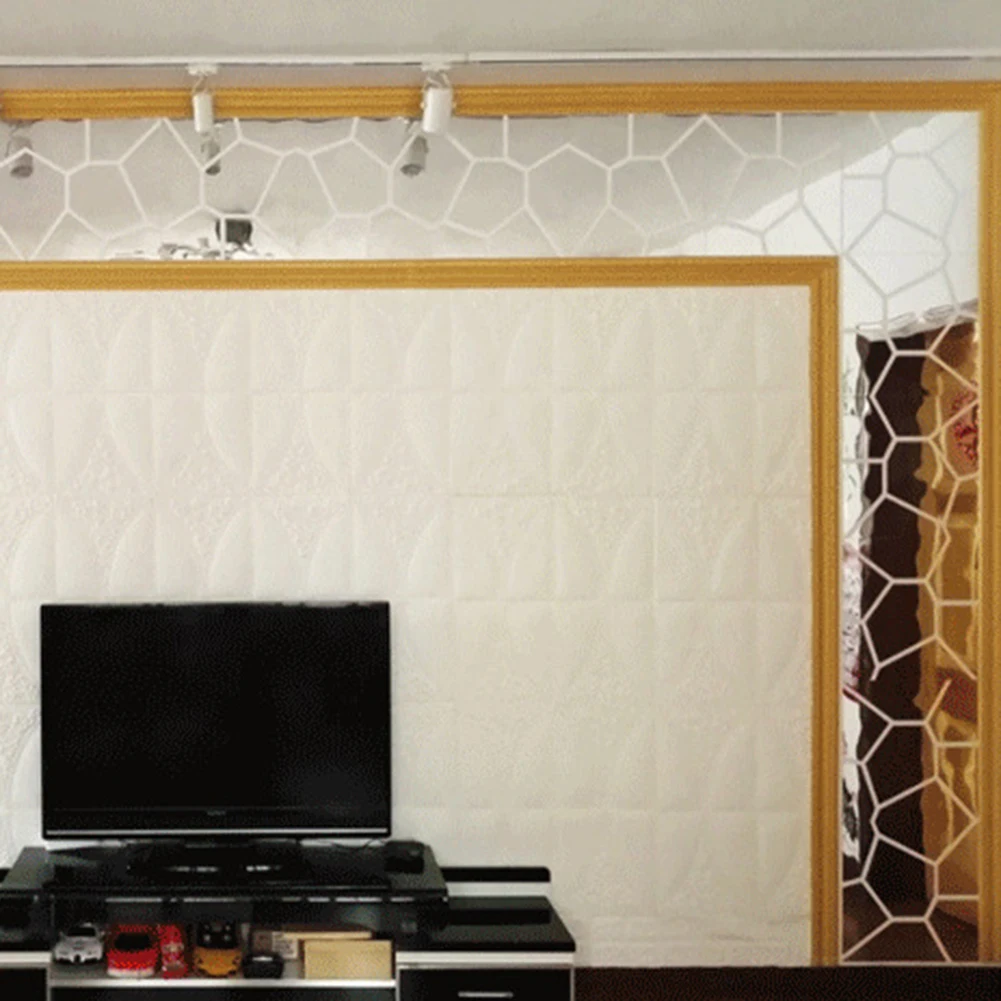Hot Home 3D Self-adhesive Decorative TV backdrop window room Wall Molding Skirting Line Mural Border Sticker | Дом и сад