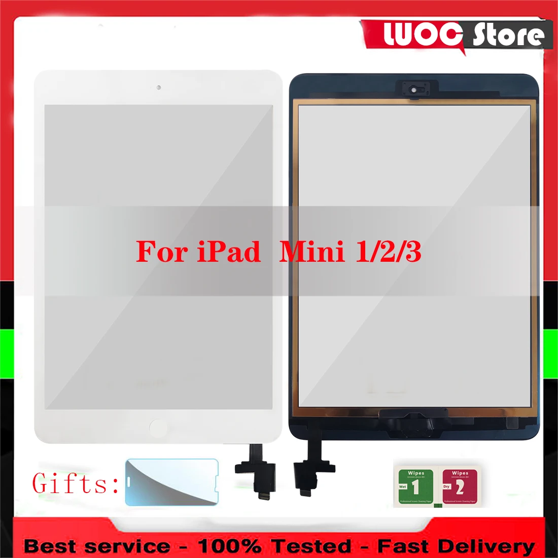 LCD Display For iPad Mini 1 Mini 2 Mini 3 A1489 A1490 A1491 Touch Screen Digitizer With IC Chip Connector Flex With Key Parts
LCD Display For iPad Mini 1 Mini 2 Mini 3 A1489 A1490 A1491 Touch Screen Digitizer With IC Chip Connector Flex With Key Parts