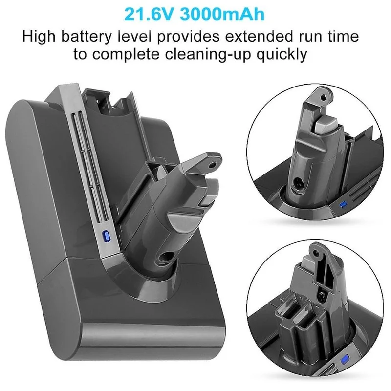 Ockered 3000mAh 21.6V Li-ion Battery for Dyson V6 Battery DC58 DC59 DC61 DC62 DC74 SV09 SV07 SV03 Vacuum Cleaner Battery
Ockered 3000mAh 21.6V Li-ion Battery for Dyson V6 Battery DC58 DC59 DC61 DC62 DC74 SV09 SV07 SV03 Vacuum Cleaner Battery