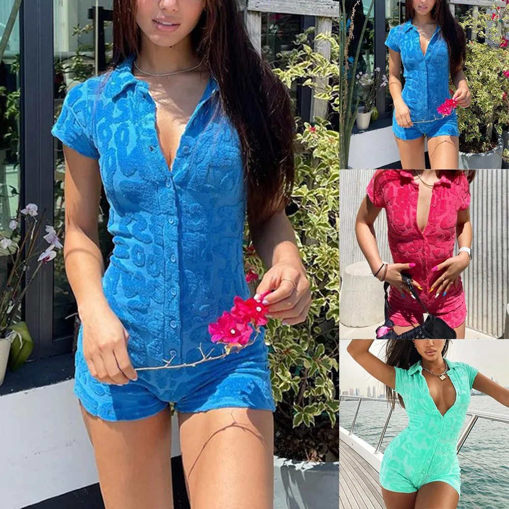 Short Sleeve Playsuit Woman Crew Neck Suit Summer Leisure Time Fashion 2021 Turquoise、 Blue Fsda Women
Short Sleeve Playsuit Woman Crew Neck Suit Summer Leisure Time Fashion 2021 Turquoise、 Blue Fsda Women