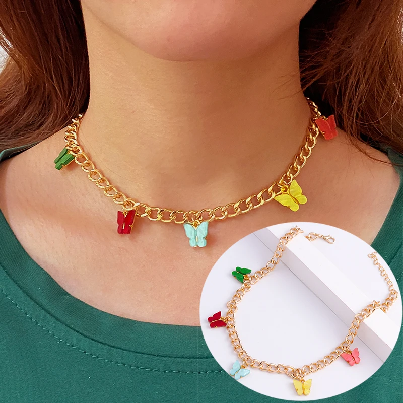 Gold Color Big Statement Resin Butterfly Choker Necklaces for Women Fashion Clavicle Chain Jewelry Night Club Gifts
Gold Color Big Statement Resin Butterfly Choker Necklaces for Women Fashion Clavicle Chain Jewelry Night Club Gifts