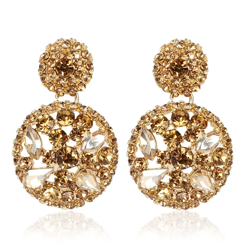 Elegant Women Jewelry Accessories Handmade Earrings 2 Colors Round Rhinestone Women's Earrings 2021 Trend New
Elegant Women Jewelry Accessories Handmade Earrings 2 Colors Round Rhinestone Women's Earrings 2021 Trend New