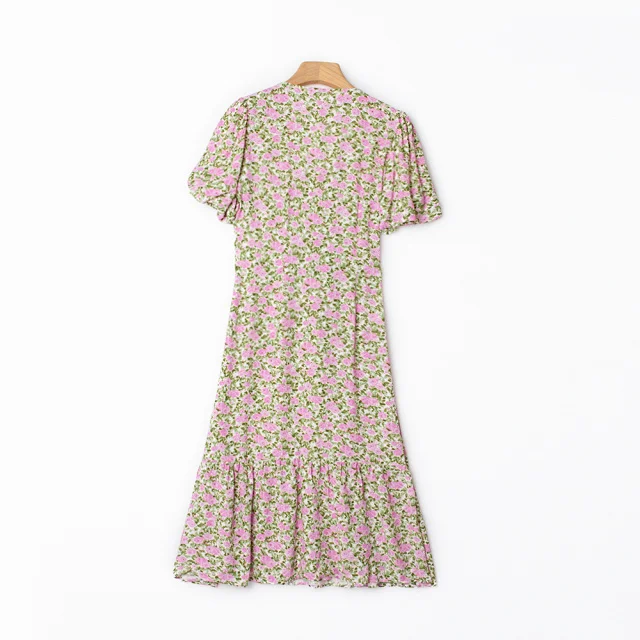 Wrapped Midi Dress Women Floral Printed Short Sleeve Lace-up V-neck Split Holiday Style Female Robe
Wrapped Midi Dress Women Floral Printed Short Sleeve Lace-up V-neck Split Holiday Style Female Robe