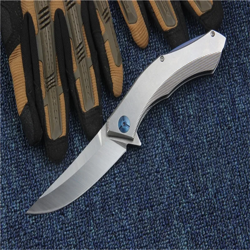 Blue moon folding knife with steel handle D2 Tactical Survival Knives Hunting Camping Blade EDC tool
Blue moon folding knife with steel handle D2 Tactical Survival Knives Hunting Camping Blade EDC tool