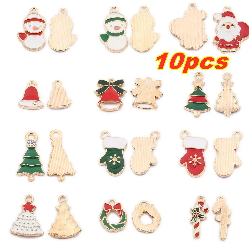 10pcs Enamel Pendant Christmas Tree Santa Claus Snowman Bells For Earrings Bracelets Making DIY Handmade Craft
10pcs Enamel Pendant Christmas Tree Santa Claus Snowman Bells For Earrings Bracelets Making DIY Handmade Craft