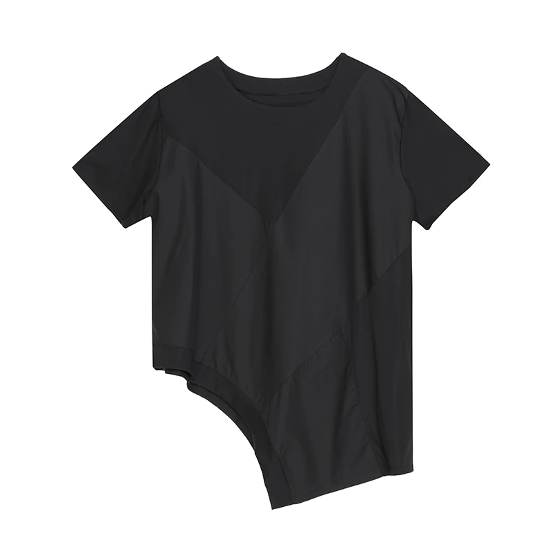 2021 Women's New Loose Casual T-shirt Irregularly Stitched Short Sleeves Fashion Black Plus Size High Street Wind Breathable
2021 Women's New Loose Casual T-shirt Irregularly Stitched Short Sleeves Fashion Black Plus Size High Street Wind Breathable