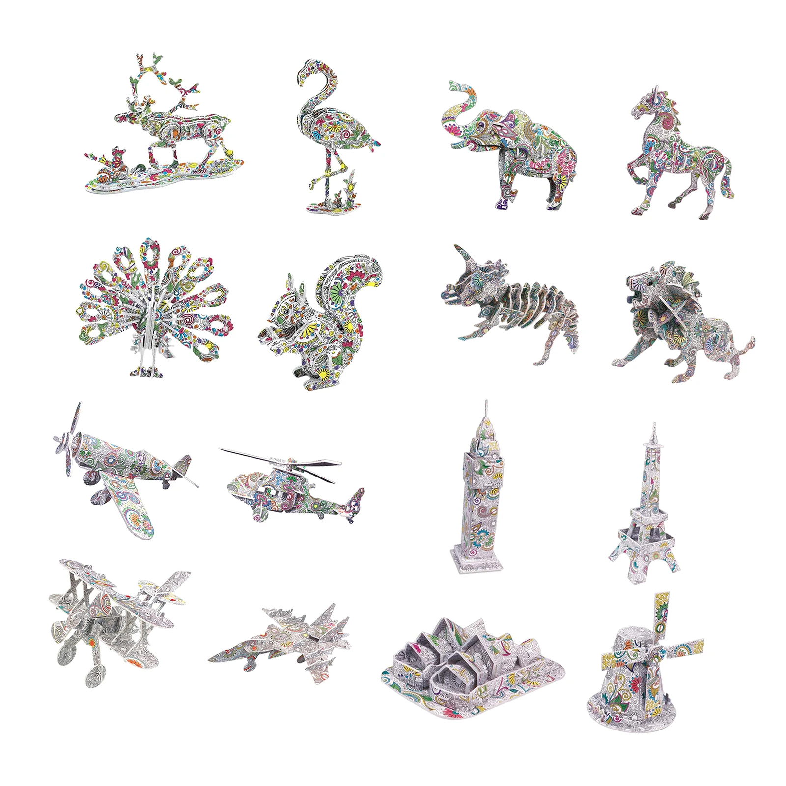 Fun DIY 3D Coloring Puzzle Animals Puzzle Art Craft Stress Relief Sensory Toys Brain Teaser Gift Age 7+
Fun DIY 3D Coloring Puzzle Animals Puzzle Art Craft Stress Relief Sensory Toys Brain Teaser Gift Age 7+