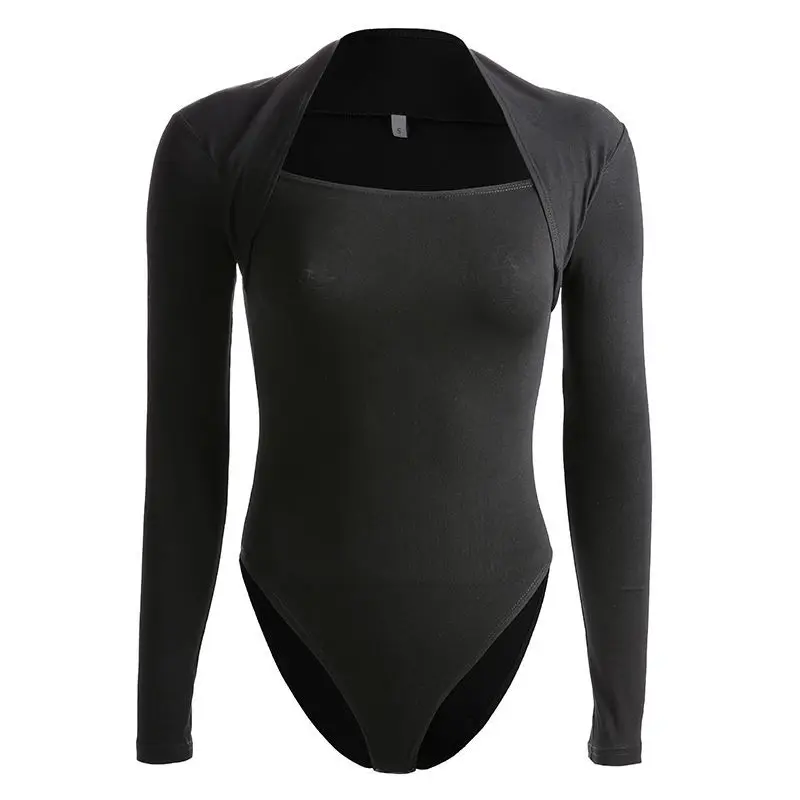 2021 Jumpsuit for Women Cotton Bodysuit Body Square Neck Sheath Crotch Female Romper Long Sleeve Basic Black Overalls Top
2021 Jumpsuit for Women Cotton Bodysuit Body Square Neck Sheath Crotch Female Romper Long Sleeve Basic Black Overalls Top