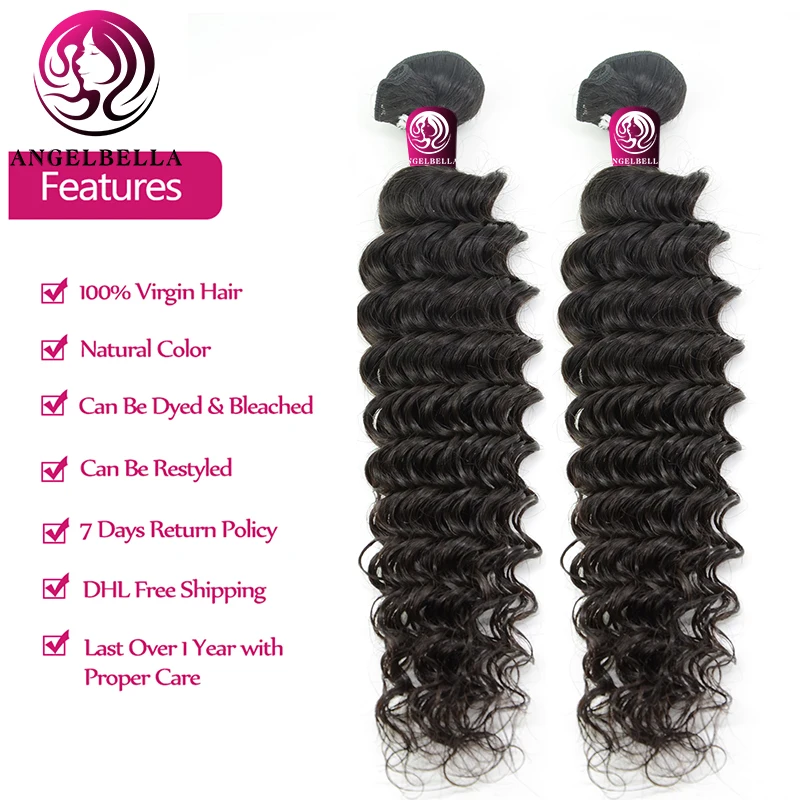 Angelbella Deep Wave Bundles Remy Human Hair Bundles 3 Bundles Brazilian Remy Hair Weaving Human Hair Extensions
Angelbella Deep Wave Bundles Remy Human Hair Bundles 3 Bundles Brazilian Remy Hair Weaving Human Hair Extensions