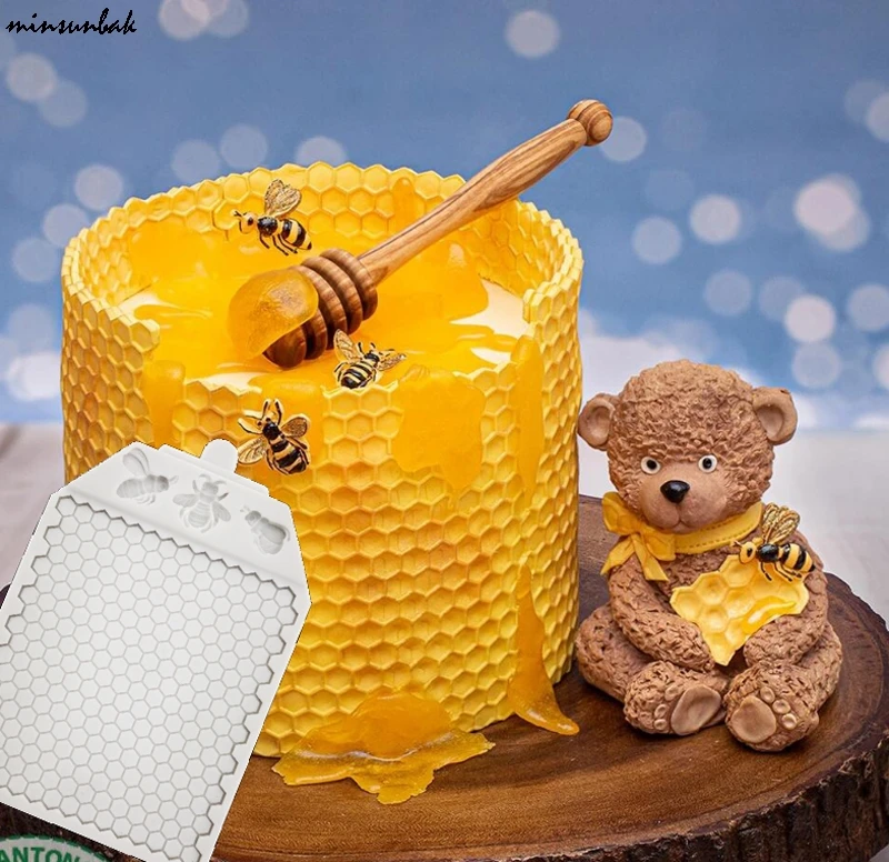 Continuous Honeycomb Bee Texture Fondant Sugarcraft Silicone Mold Cake Decoration Tools Chocolate Gumpaste Tool Bakeware
Continuous Honeycomb Bee Texture Fondant Sugarcraft Silicone Mold Cake Decoration Tools Chocolate Gumpaste Tool Bakeware