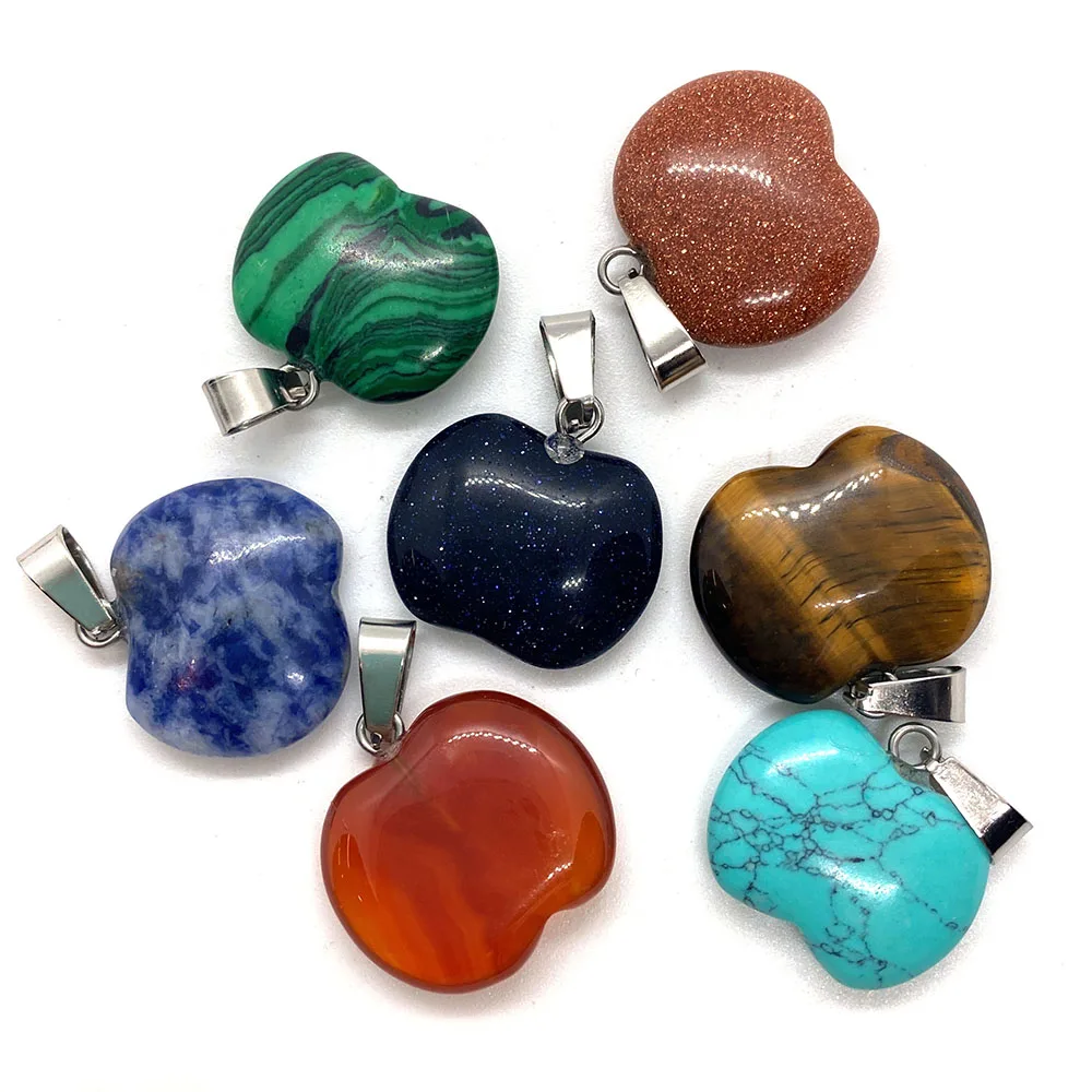 Natural Stone Pendant Sandstone Lapis Lazuli Topaz Amethyst Apple-shaped Pendant DIY Necklace Earring Accessories 5 Pieces
Natural Stone Pendant Sandstone Lapis Lazuli Topaz Amethyst Apple-shaped Pendant DIY Necklace Earring Accessories 5 Pieces