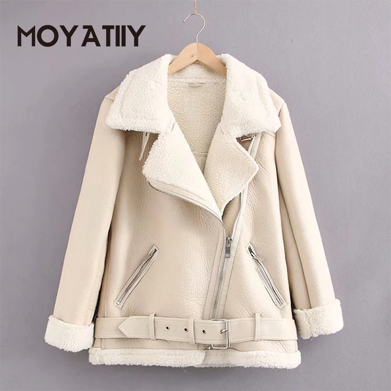 Модная женская мотоциклетная куртка MOYATIIY, зимние толстые теплые кожаные куртки, пальто, креативные большие пальто с отложным воротником на ...
Модная женская мотоциклетная куртка MOYATIIY, зимние толстые теплые кожаные куртки, пальто, креативные большие пальто с отложным воротником на ...