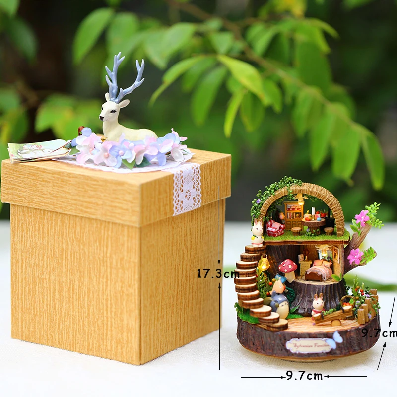 Newest Doll House Furniture Diy Miniature 3D Wooden Miniaturas Dollhouse Toys for Children Birthday Gifts Fantasy Forest
Newest Doll House Furniture Diy Miniature 3D Wooden Miniaturas Dollhouse Toys for Children Birthday Gifts Fantasy Forest