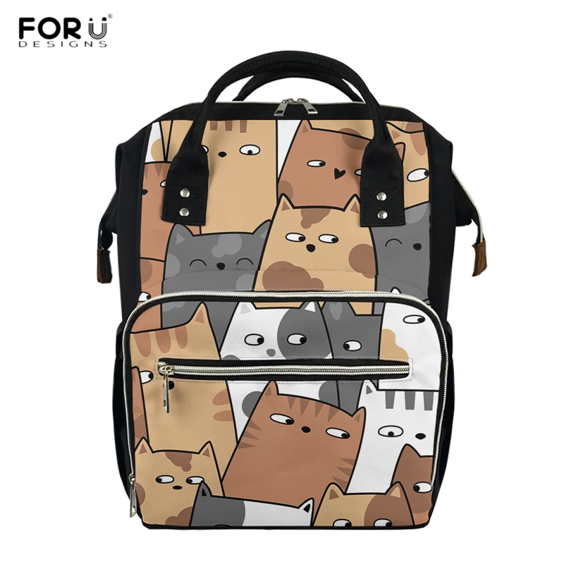 FORUDESIGNS Lovely Cartoon Cat Pattern Backpacks for Mummy Travel Diaper Bags Large Capacity Stroller Bagpack Baby Nappy Bag
FORUDESIGNS Lovely Cartoon Cat Pattern Backpacks for Mummy Travel Diaper Bags Large Capacity Stroller Bagpack Baby Nappy Bag