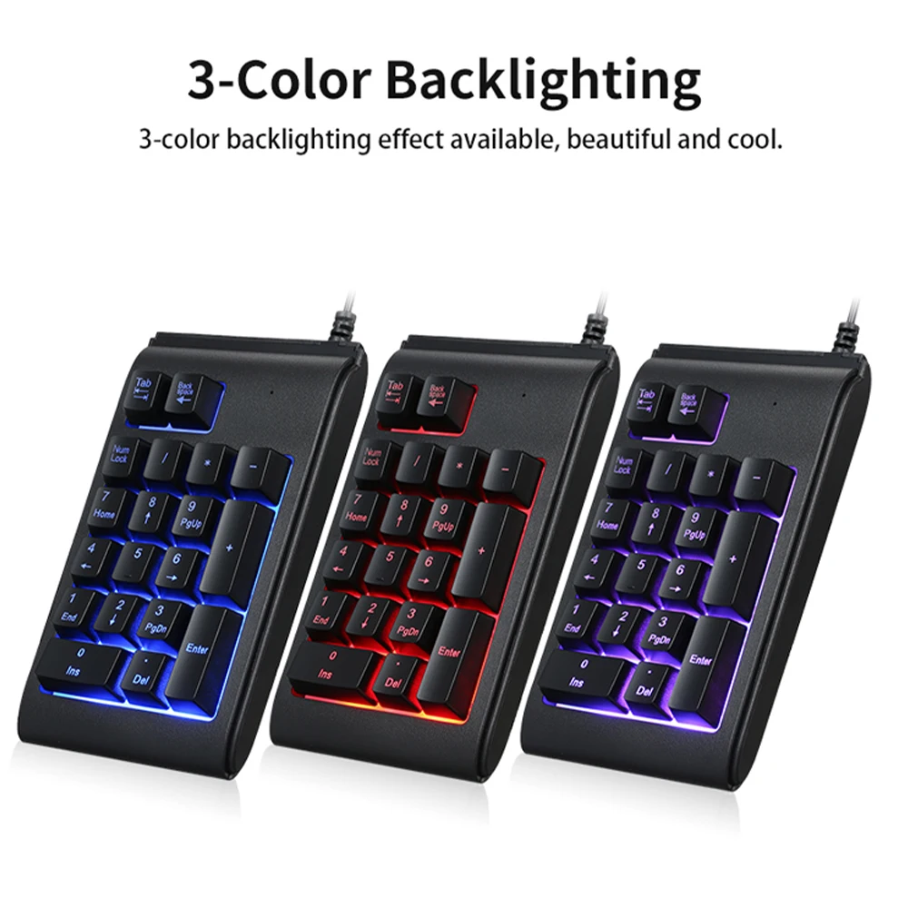 USB Mini Numeric Keyboard Wired RGB Backlit Three Light Colors Multifunctional Digital Keys Keyboard for Laptop Computer
USB Mini Numeric Keyboard Wired RGB Backlit Three Light Colors Multifunctional Digital Keys Keyboard for Laptop Computer
