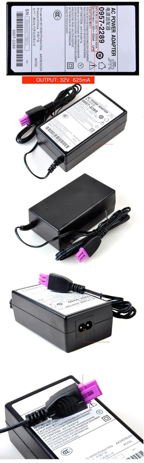ORIGINAL for HP printer Scanner 0957-2289 32V 625mA AC Adapter Charger Power supply 0957-2250 2269 F2418 D2568 F4488 D1668 D2668 
ORIGINAL for HP printer Scanner 0957-2289 32V 625mA AC Adapter Charger Power supply 0957-2250 2269 F2418 D2568 F4488 D1668 D2668