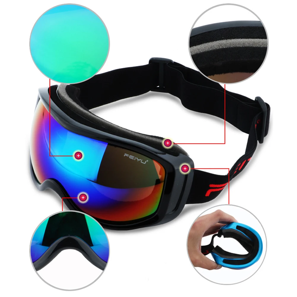 ski goggles Single-layer anti-fog big ski mask glasses skiing snow men women snowboard goggles Windproof Adjustable Glasses
ski goggles Single-layer anti-fog big ski mask glasses skiing snow men women snowboard goggles Windproof Adjustable Glasses