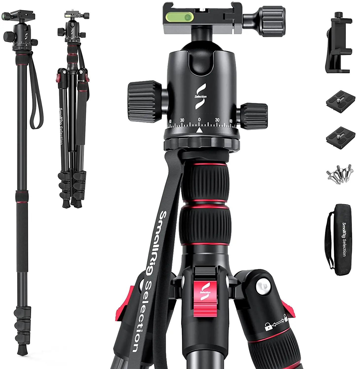 SmallRig Selection Lightweight 78" Aluminum Camera Tripod Monopod, Foldable DSLR Tripod for Travel, w/ 360 Degree Ball Head
SmallRig Selection Lightweight 78" Aluminum Camera Tripod Monopod, Foldable DSLR Tripod for Travel, w/ 360 Degree Ball Head