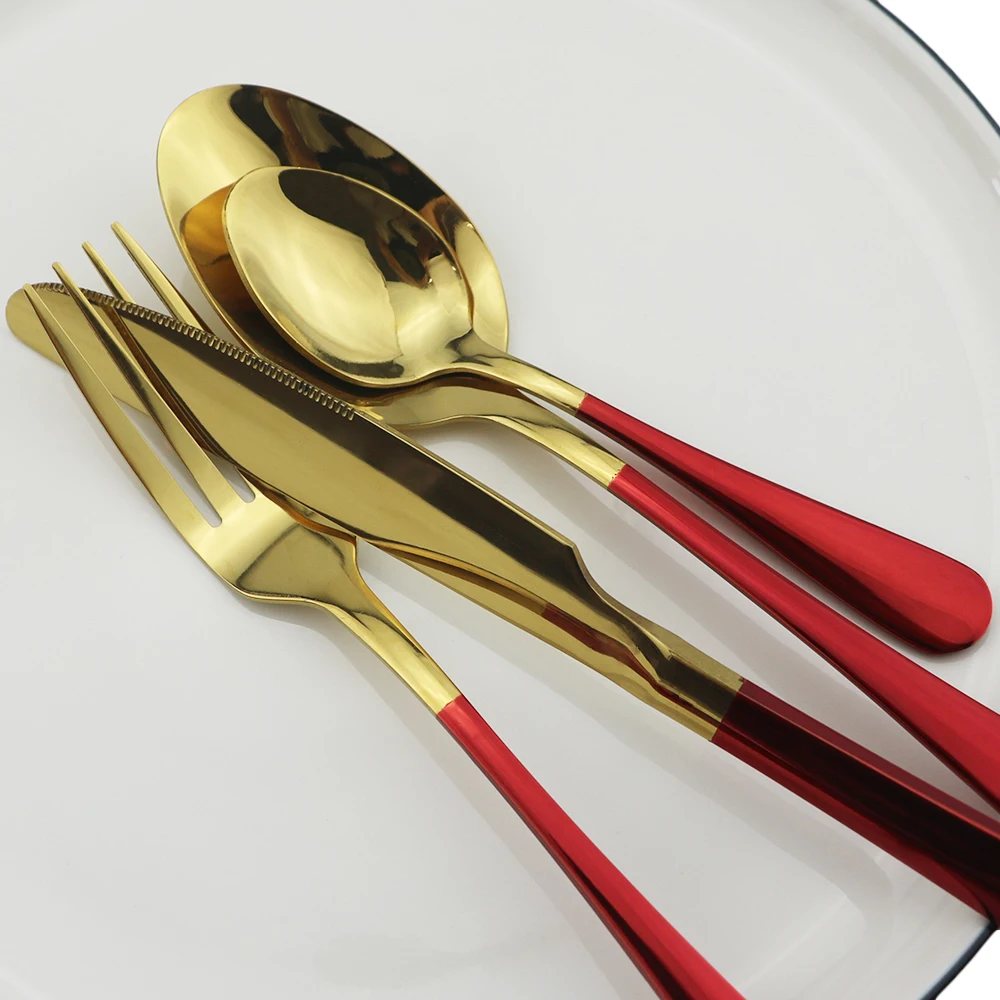24pcs Dinnerware Set Gold 18/10 Stainless Steel Cutlery Set Fork Knife Spoon Dinner Set Black Flatware Set Kitchen Tableware Set
24pcs Dinnerware Set Gold 18/10 Stainless Steel Cutlery Set Fork Knife Spoon Dinner Set Black Flatware Set Kitchen Tableware Set