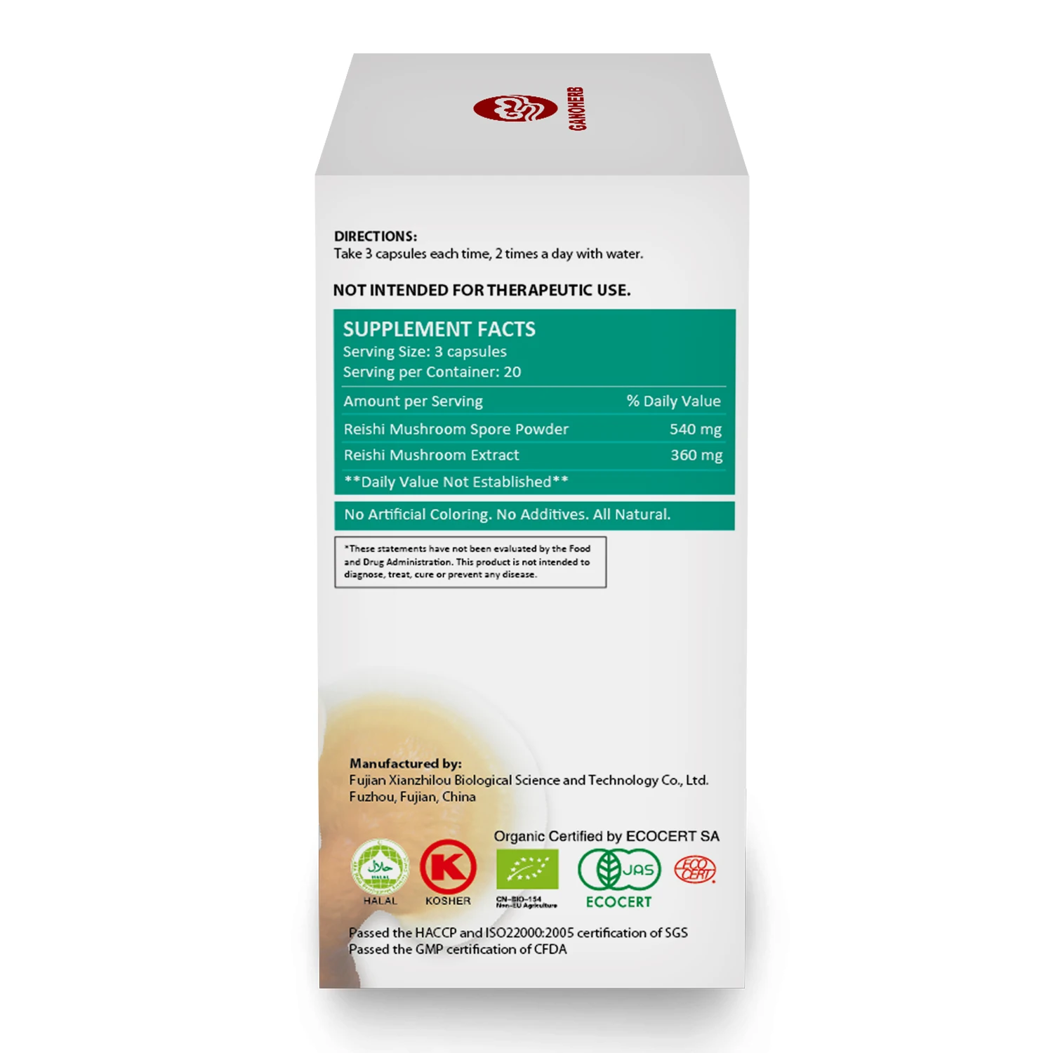 GANOHERB Organic Reishi Mushroom Spore Plus Capsules with 100% Reishi Spore Powder+ Extract Vegan Non-GMO 60 Veggie Capsules
GANOHERB Organic Reishi Mushroom Spore Plus Capsules with 100% Reishi Spore Powder+ Extract Vegan Non-GMO 60 Veggie Capsules