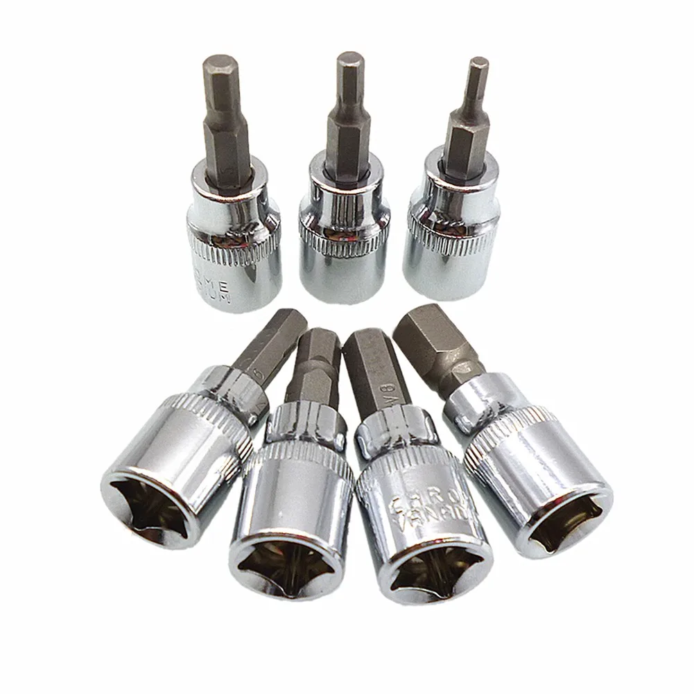 7pc 3/8" Square Drive Impact Hex Bit Socket Set H3-H10 Screwdriver Bit Tools Socket Wrenches 3/8" Square Drive Hex Bit Socket
7pc 3/8" Square Drive Impact Hex Bit Socket Set H3-H10 Screwdriver Bit Tools Socket Wrenches 3/8" Square Drive Hex Bit Socket