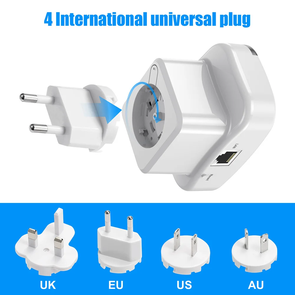 300mbps WiFi Extender Repeater with AP & Repeater Mode Wireless Signal Booster Extend Range of WiFi Internet Connection
300mbps WiFi Extender Repeater with AP & Repeater Mode Wireless Signal Booster Extend Range of WiFi Internet Connection