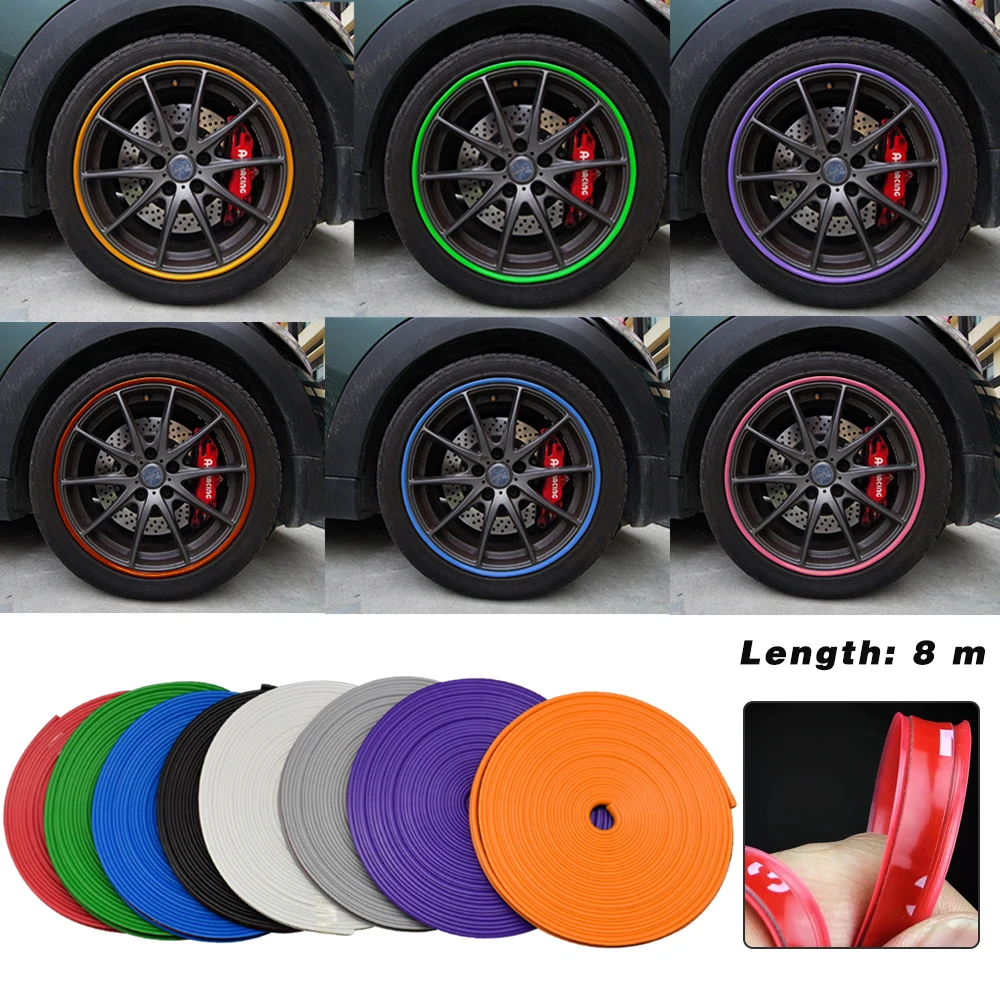 8M Car Styling Wheel Rims Protector Decor Strip Rubber Moulding Trim Auto Motorcycle Vehicle Color Tire Guard Line Decor Sticker
8M Car Styling Wheel Rims Protector Decor Strip Rubber Moulding Trim Auto Motorcycle Vehicle Color Tire Guard Line Decor Sticker
