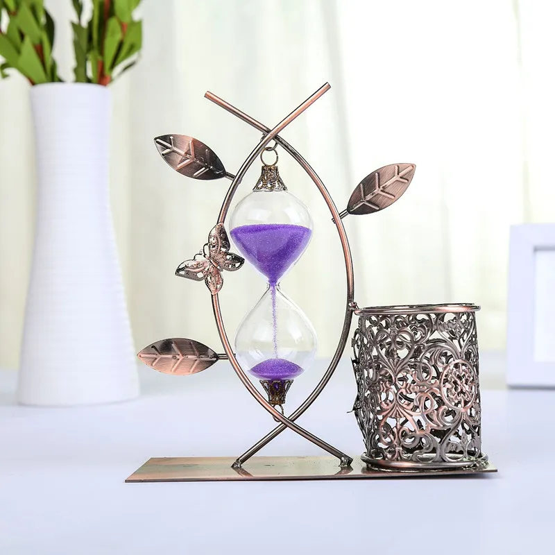 Home Office Crafts Pen Holder Leaves Iron Art Hourglass Pen Holder Fashion Home School Supplies Office Decoration
Home Office Crafts Pen Holder Leaves Iron Art Hourglass Pen Holder Fashion Home School Supplies Office Decoration