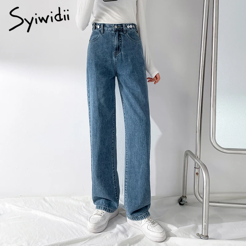 Syiwidii High Waisted Jeans for Women Lace Up Button Straight Full Length Denim Joggers Pants 2021 Fashion Vintage Streetwear
Syiwidii High Waisted Jeans for Women Lace Up Button Straight Full Length Denim Joggers Pants 2021 Fashion Vintage Streetwear