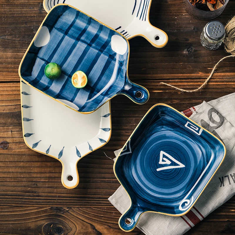 Керамический набор тарелок, тарелки для украшения еды, посуда, фарфоровая тарелка для соуса, домашняя тарелка с ручкой для фруктов
Керамический набор тарелок, тарелки для украшения еды, посуда, фарфоровая тарелка для соуса, домашняя тарелка с ручкой для фруктов