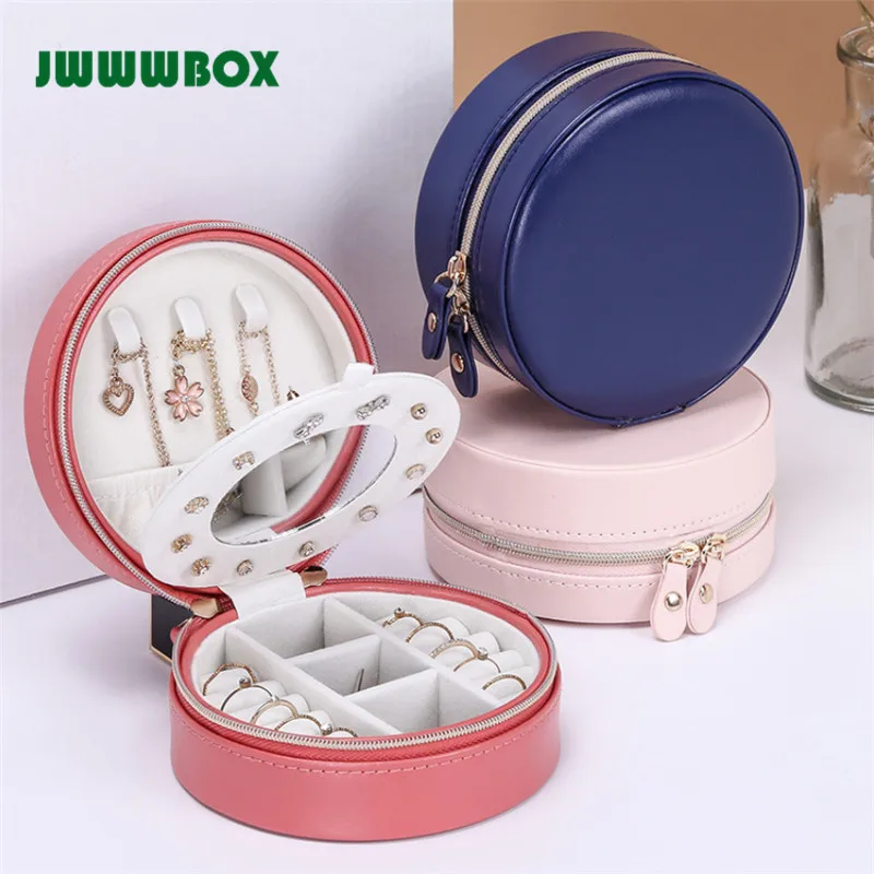 JWWWBOX 5 цветов шкатулка для ювелирных изделий из искусственной кожи роскошная