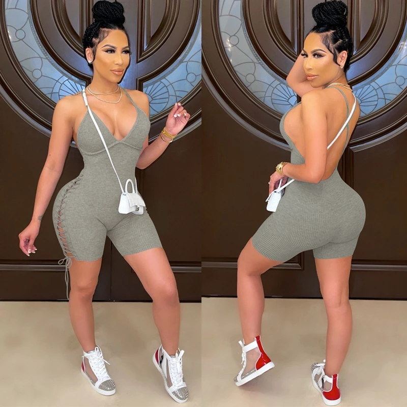 Jumpsuit Women Summer Clothes Solid Bodysuit Backless Elastic Bandage Sexy One Piece Club Outfits Lounge Streetwear Wholesale
Jumpsuit Women Summer Clothes Solid Bodysuit Backless Elastic Bandage Sexy One Piece Club Outfits Lounge Streetwear Wholesale
