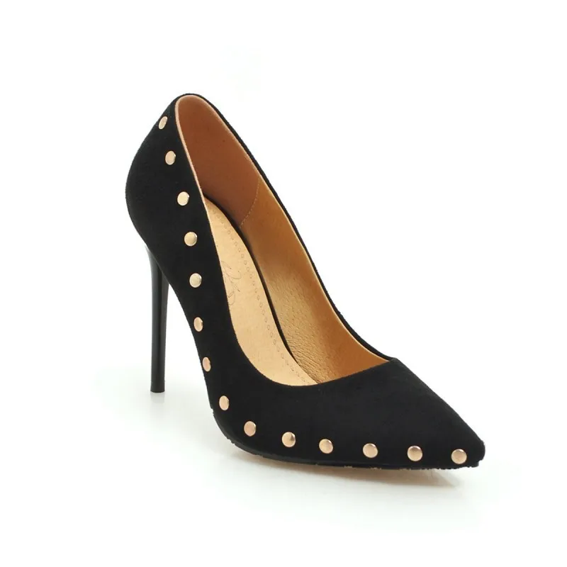 Autumn 2019 thin heel high heel shoes pointed shallow mouth single shoe rivet women's shoes large size banquet shoes
Autumn 2019 thin heel high heel shoes pointed shallow mouth single shoe rivet women's shoes large size banquet shoes