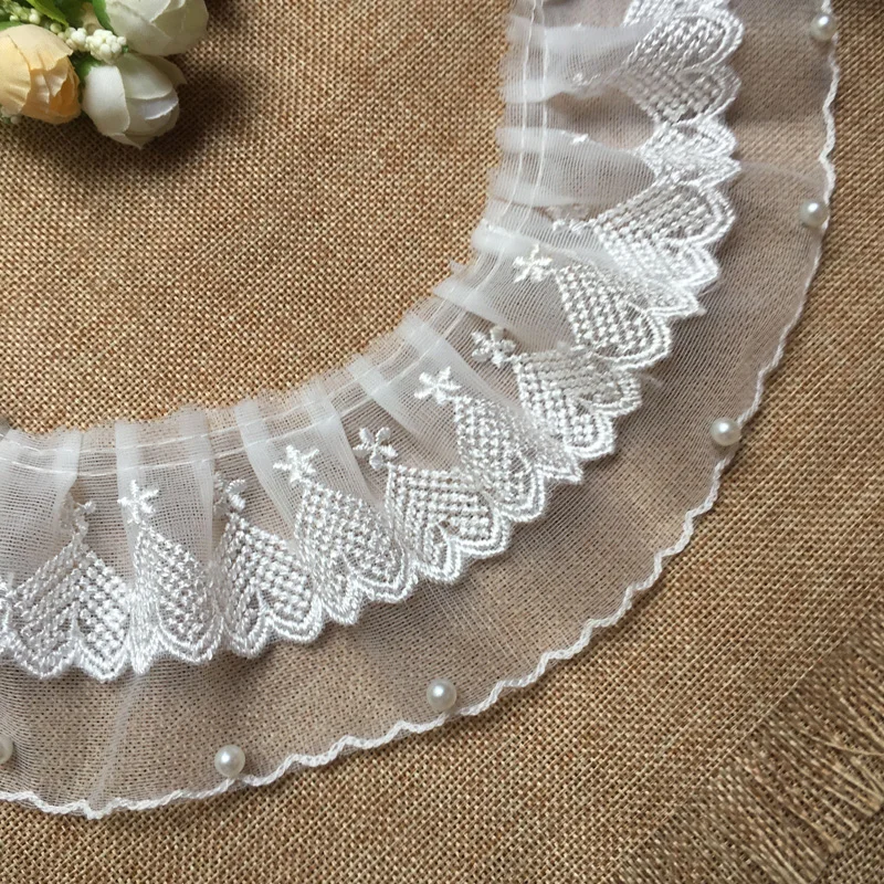 7CM Wide White Tulle Yarn Double Layers 3d Lace Appliques Embroidered Beaded Fringe Trim Wedding Dress Guipure Sewing Supplies
7CM Wide White Tulle Yarn Double Layers 3d Lace Appliques Embroidered Beaded Fringe Trim Wedding Dress Guipure Sewing Supplies