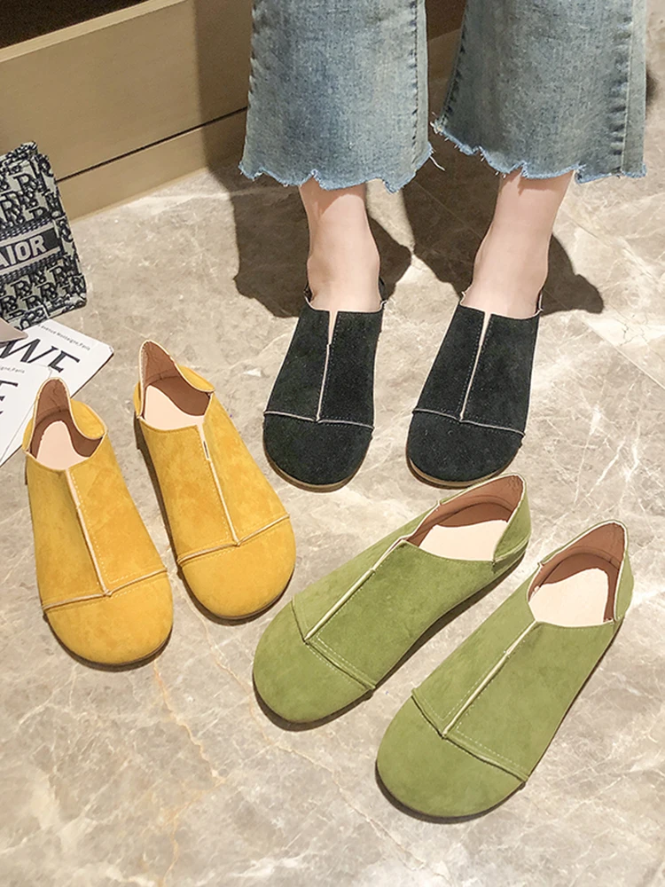 Женские туфли с закрытым носком, однотонные Простые повседневные туфли на плоской подошве, лето
Женские туфли с закрытым носком, однотонные Простые повседневные туфли на плоской подошве, лето