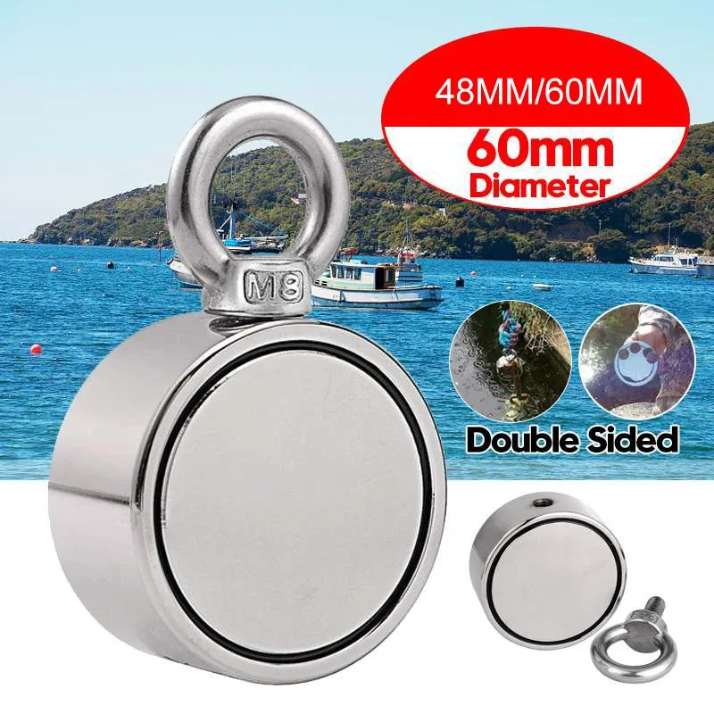 Strong Neodymium Magnet Double side Search magnet hook D48 - D74*28mm super power Salvage Fishing magnetic Stell Cup holder
Strong Neodymium Magnet Double side Search magnet hook D48 - D74*28mm super power Salvage Fishing magnetic Stell Cup holder