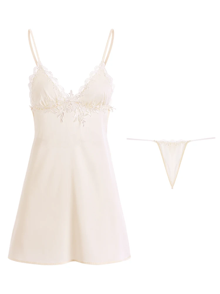 Women's Summer Sexy Pajamas Thin Cutout Backless Silk Strap Night Dress Home Clothes Champagne Quality Nightdress Homewear
Women's Summer Sexy Pajamas Thin Cutout Backless Silk Strap Night Dress Home Clothes Champagne Quality Nightdress Homewear