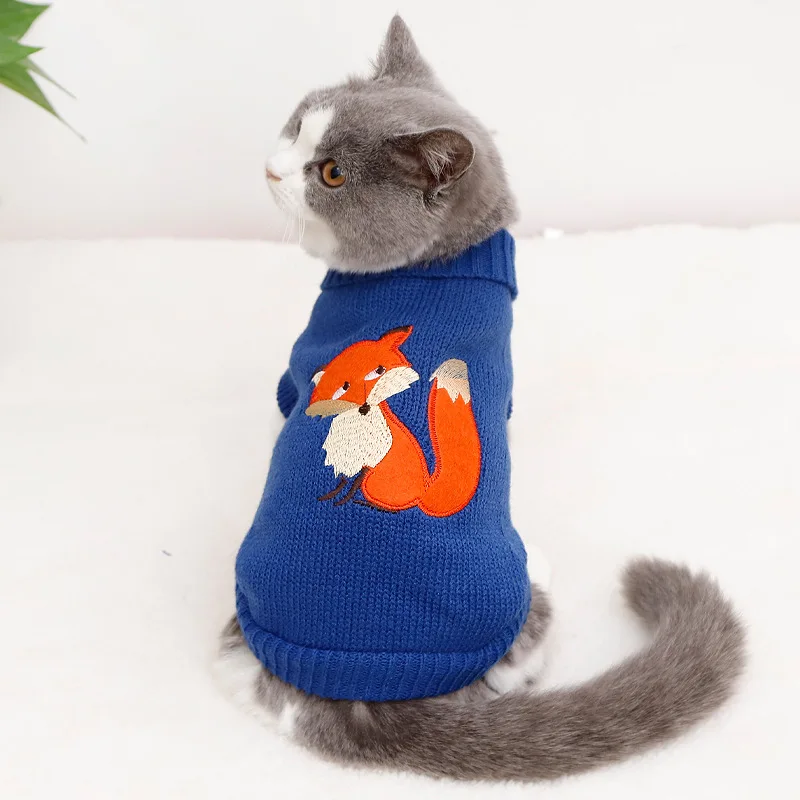 Зимняя новинка, двуногая одежда для кошек, двойной свитер с вышивкой, собачья одежда для маленьких собак, одежда для домашних животных 
Зимняя новинка, двуногая одежда для кошек, двойной свитер с вышивкой, собачья одежда для маленьких собак, одежда для домашних животных