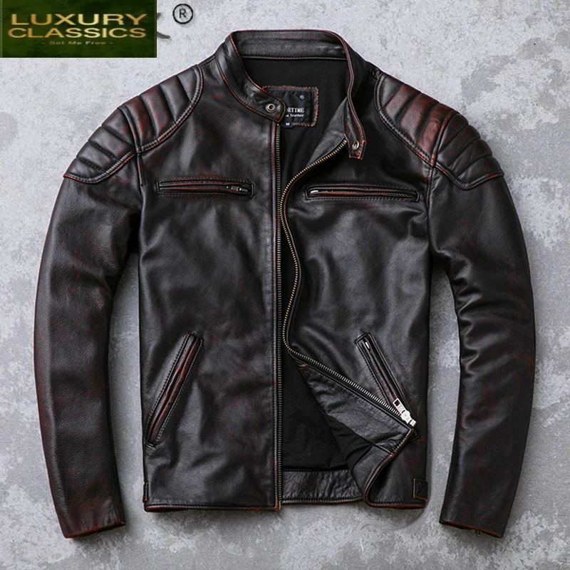 High Quality Real Cow Leather Jacket Men Vintage Slim Motorcycle Jackets Streetwear Mens Clothing Chaqueta Cuero Hombre 0
High Quality Real Cow Leather Jacket Men Vintage Slim Motorcycle Jackets Streetwear Mens Clothing Chaqueta Cuero Hombre 0