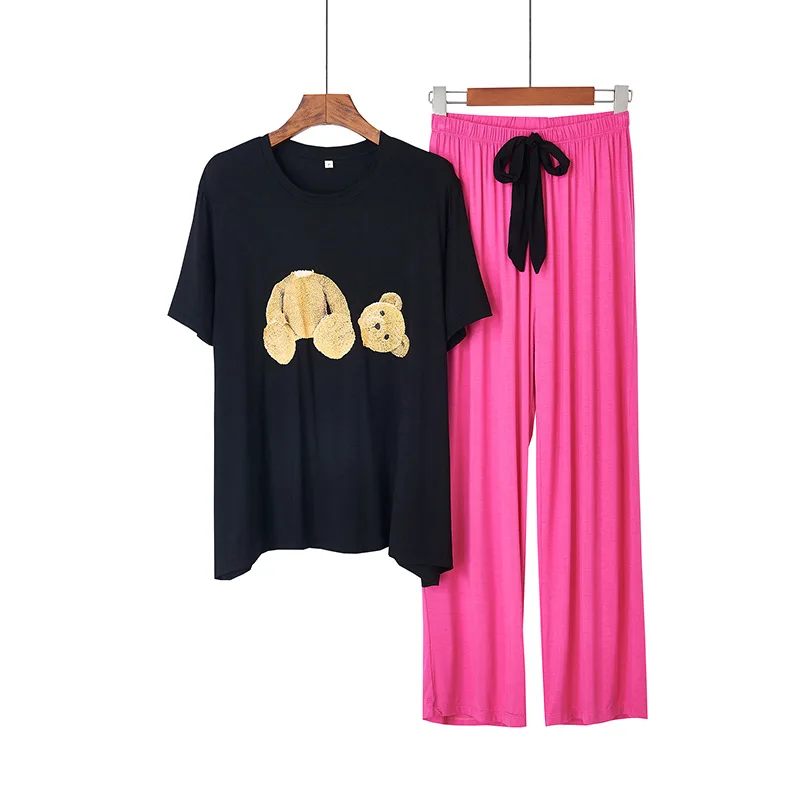 Cartoon Modal Sleepwear 2021 Spring Summer Women Pajamas Suit Patchwork Color Homewear Intimate Lingerie Lovely Pyjamas
Cartoon Modal Sleepwear 2021 Spring Summer Women Pajamas Suit Patchwork Color Homewear Intimate Lingerie Lovely Pyjamas