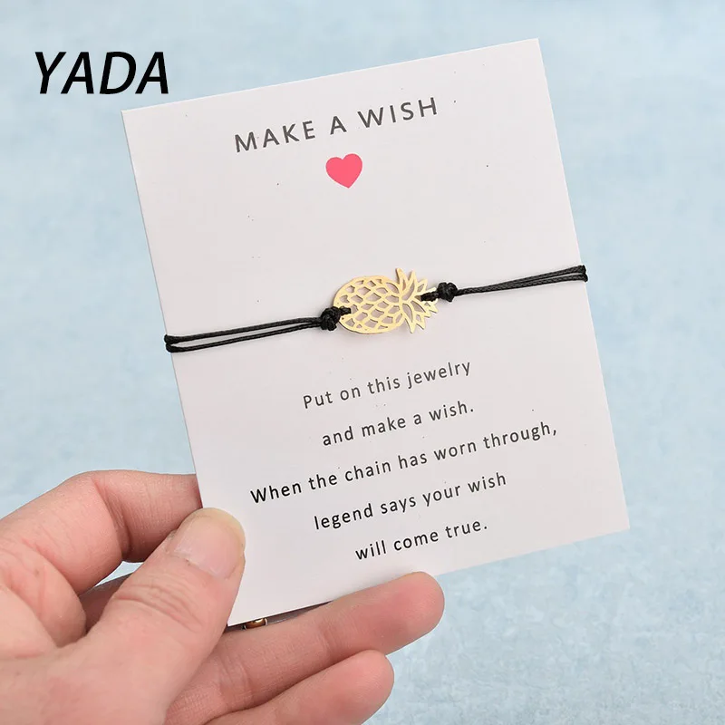 YADA Rope Weave Gold Color Pineapple Bracelets&Bangles For Women Handmade Bracelets Charm Friendship Jewelry Bracelet BT200286
YADA Rope Weave Gold Color Pineapple Bracelets&Bangles For Women Handmade Bracelets Charm Friendship Jewelry Bracelet BT200286