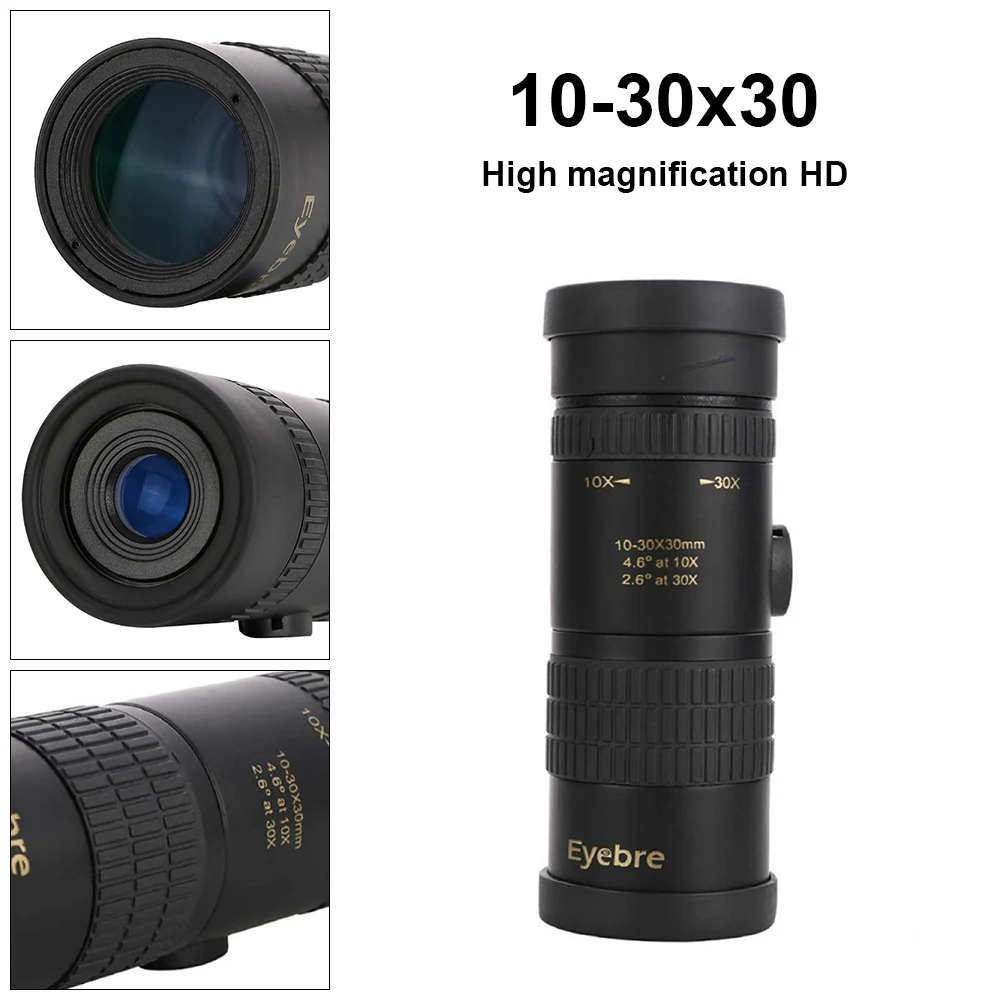 Монокулярный телескоп 10-30 х30, мощный Компактный призматический Монокуляр для взрослых, детей, для наблюдения за луной, птицами, Походов, Кем...
Монокулярный телескоп 10-30 х30, мощный Компактный призматический Монокуляр для взрослых, детей, для наблюдения за луной, птицами, Походов, Кем...