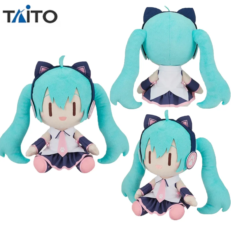 

2021 Оригинальные Плюшевые игрушки Plushie Taito Hatsune Miku Kawaii Vocaloid день рождения кошачьи ушки 30 см аниме фигурка для девочек подарок