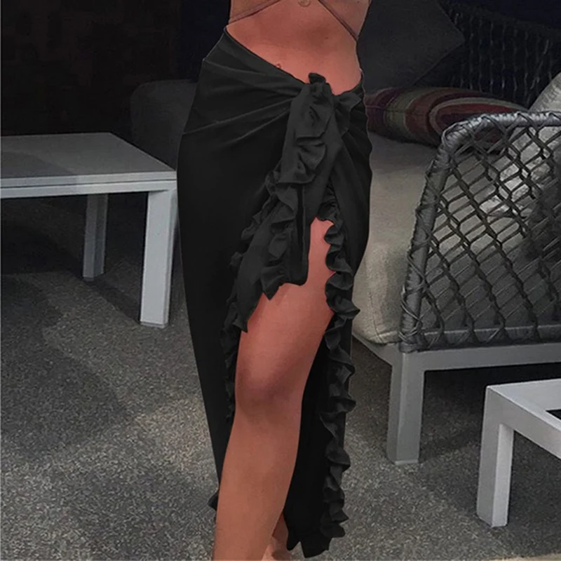 Women Chiffon See-Through Beach Bikini Cover Up Wrap Scarf Swimwear Pareo Sarong Dress Solid Ruffle Casual Beach Dress
Women Chiffon See-Through Beach Bikini Cover Up Wrap Scarf Swimwear Pareo Sarong Dress Solid Ruffle Casual Beach Dress