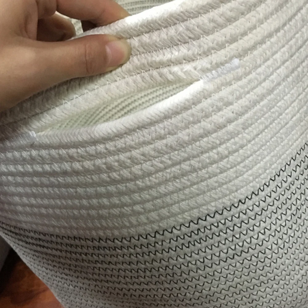 Cotton Rope Woven Clothing Storage Basket Durable Laundry Basket Sundries Storage Container
Cotton Rope Woven Clothing Storage Basket Durable Laundry Basket Sundries Storage Container