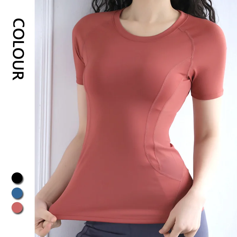 Tight-fitting Yoga Clothing Sports Fitness Short-sleeved Tops Women's Sports Running Clothing Quick-drying Tights New
Tight-fitting Yoga Clothing Sports Fitness Short-sleeved Tops Women's Sports Running Clothing Quick-drying Tights New