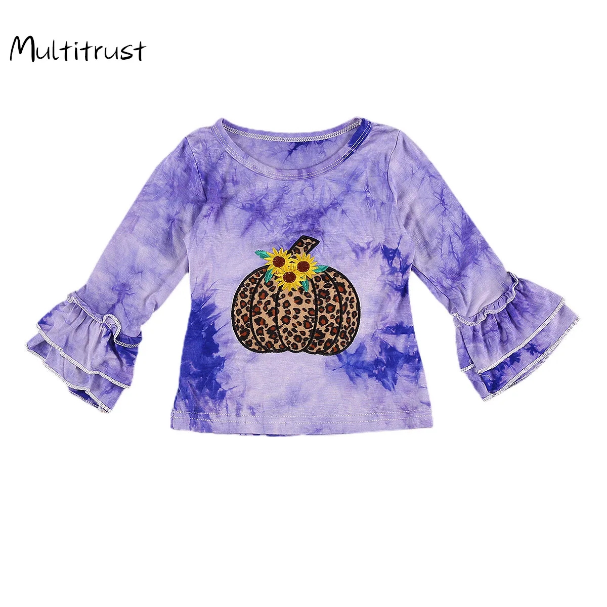 2020 Детские футболки с круглым вырезом и расклешенными длинными рукавами 
2020 Детские футболки с круглым вырезом и расклешенными длинными рукавами