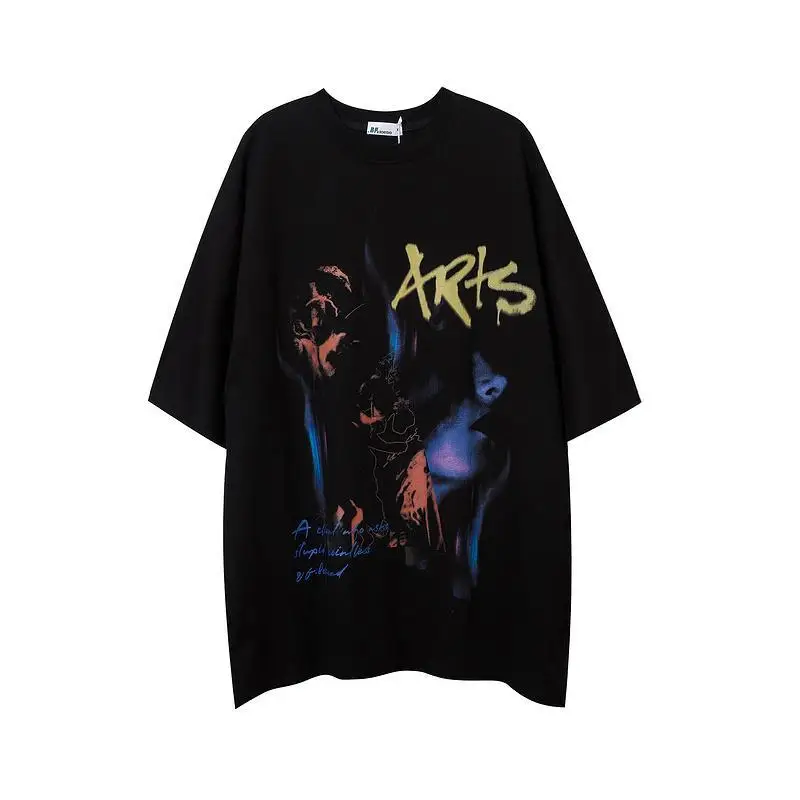 European and American hip-hop short-sleeved men's tide brand street trend loose size five-point sleeve T-shirt couple jacket
European and American hip-hop short-sleeved men's tide brand street trend loose size five-point sleeve T-shirt couple jacket